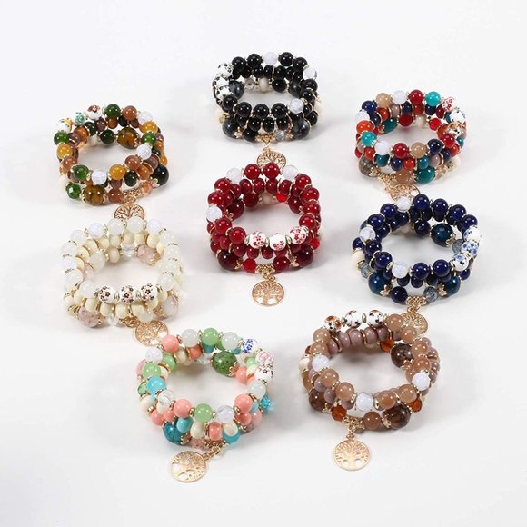 New Bohemian Bracelets for Women Stretch Multilayer Colorful Beads Brace… - Picture 5 of 9